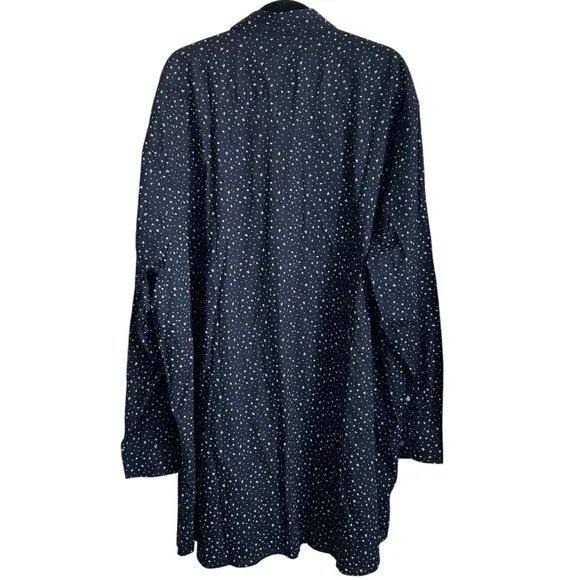 Big Dude Button Shirt Dress Men Size 4XLT Blue Workwear Formal Business Office - Picture 5 of 12